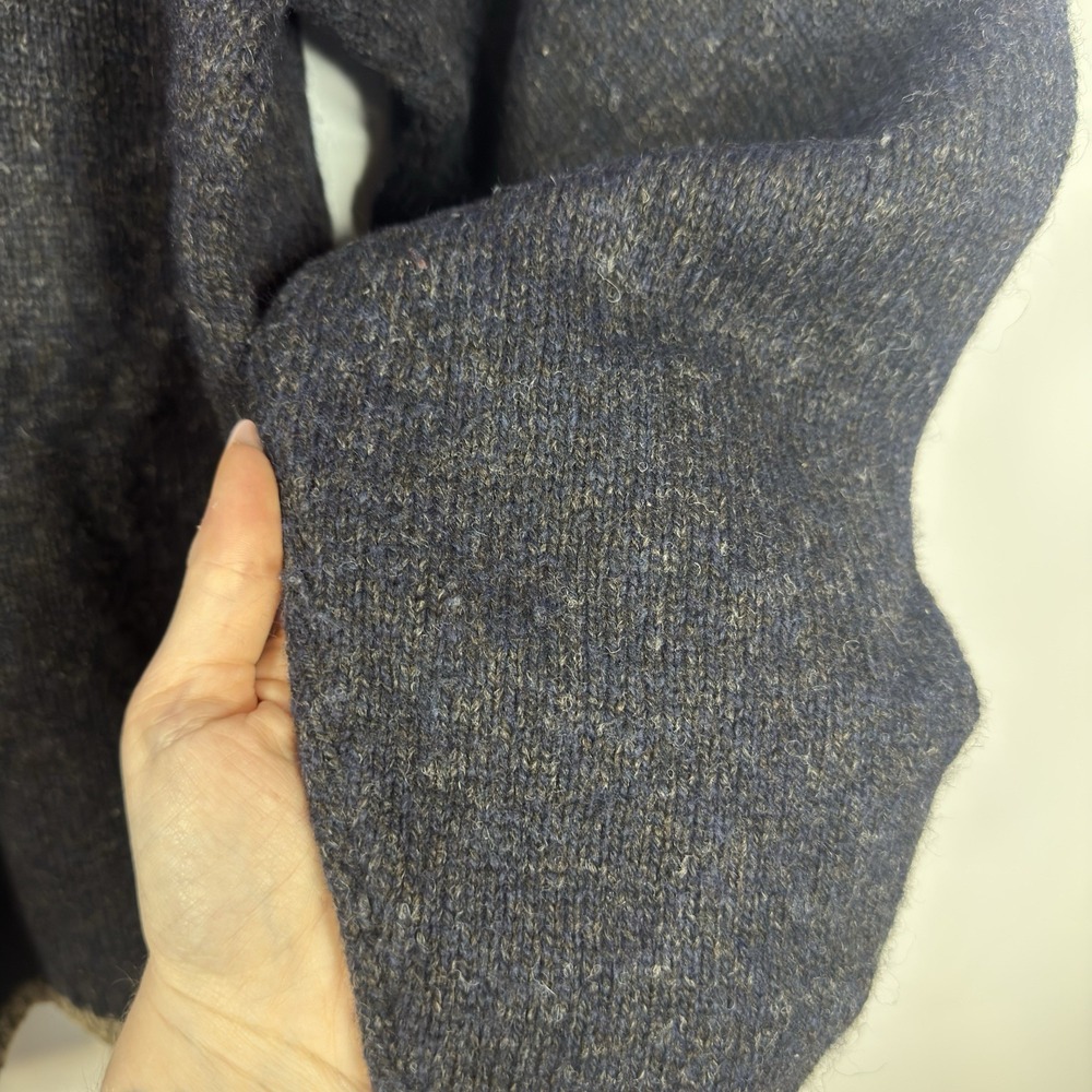 VTG Orvis Sweater Mens XL Blue Wool Crewneck Fisherman Knit Multicolor USA Made - Picture 8 of 8